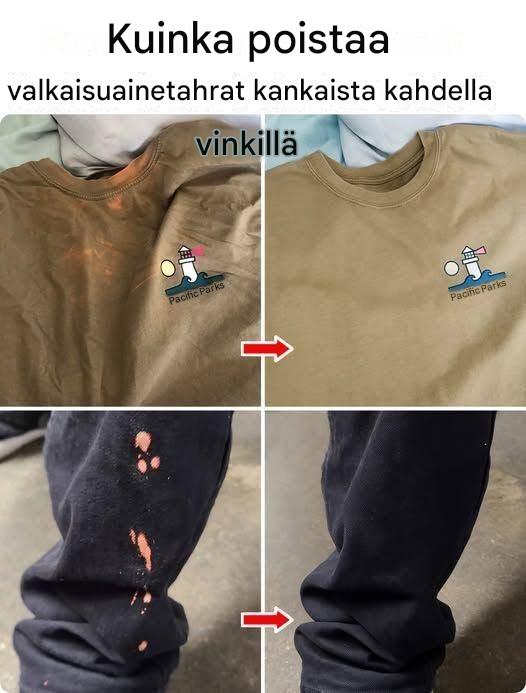 Kuinka poistaa valkaisuainetahrat kankaista kahdella vinkillä