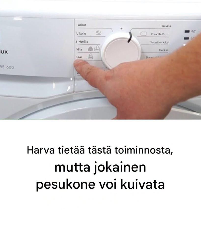 Kymmenen kymmenestä pesukoneesta osaa kuivata, mutta vain harvat tietävät tästä ominaisuudesta  Resepti kommenteissa. ❤️ JATKAKSESI RESEPTEJÄNI, LÄHETÄ TEKSTIVIESTI “KYLLÄ”