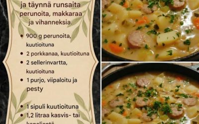 Tämä saksalainen perunakeitto lämmitti sydäntäni niin paljon, että lopetin sen kypsentämisen kesken kaiken ja olin yksinkertaisesti kiitollinen siitä, että tiesin tämän reseptin.  Resepti kommenteissa. ❤️ JATKAKSESI RESEPTEJÄNI, LÄHETÄ TEKSTIVIESTI “KYLLÄ”