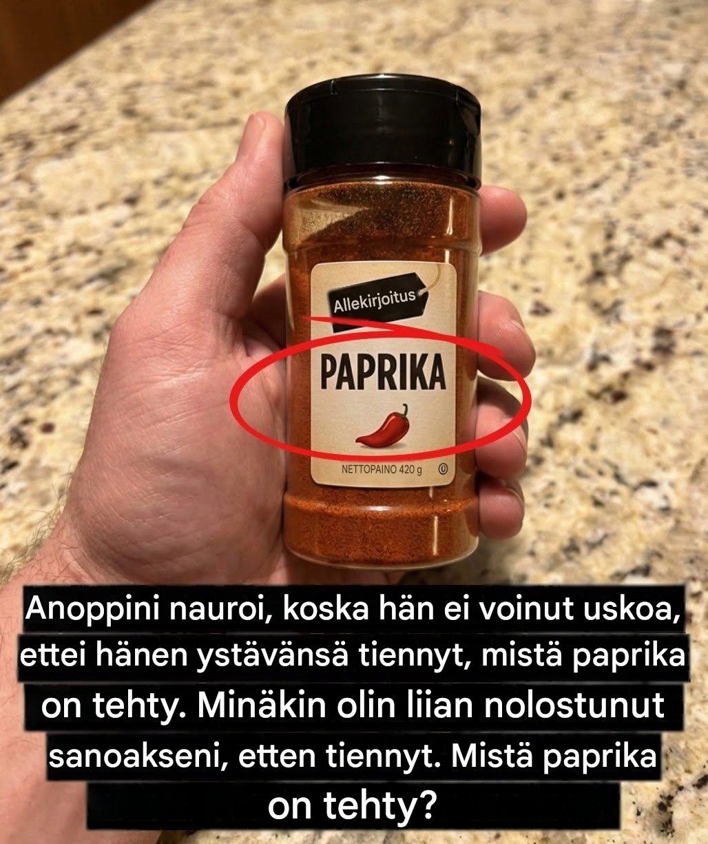 Ihmiset eivät ilmeisesti vieläkään tiedä mistä paprika on tehty 👀 katso ensimmäinen kommentti 👇🏼👇🏼👇