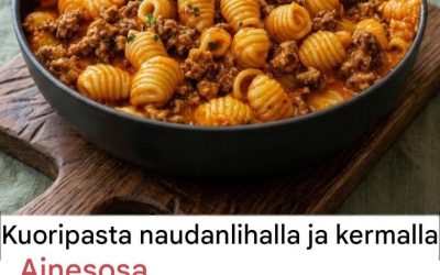 Shell-pastaa naudanlihalla ja kermalla  Resepti kommenteissa. ❤️ JATKAKSESI RESEPTEJÄNI, LÄHETÄ TEKSTIVIESTI “KYLLÄ”