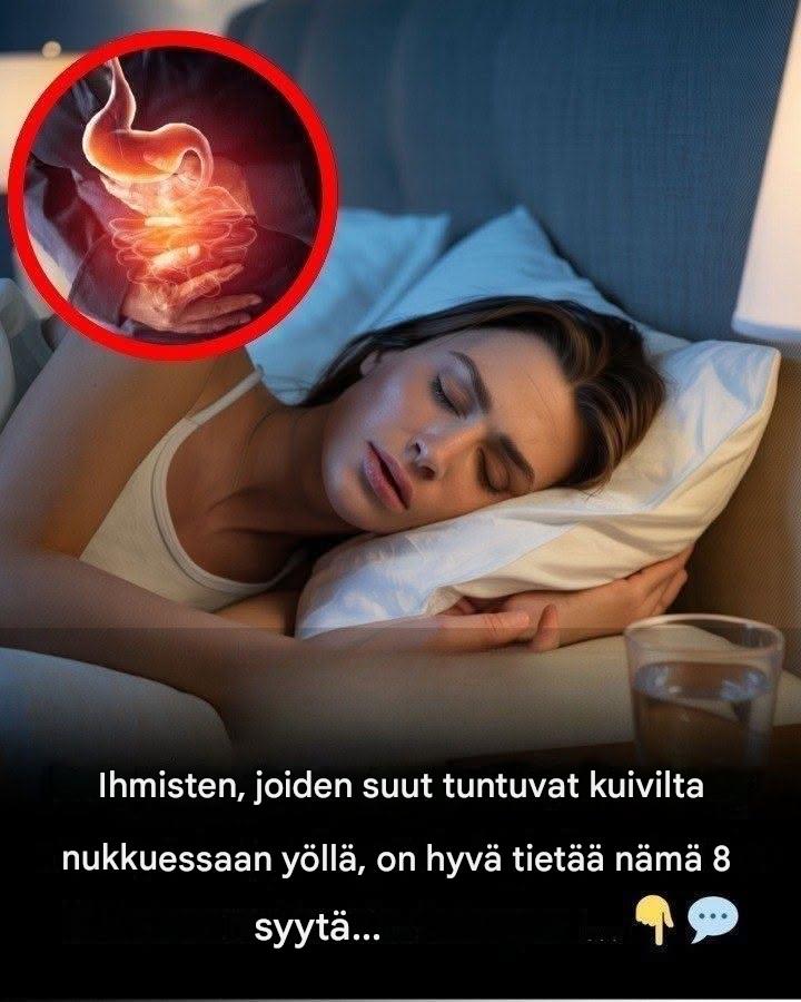 Ihmisten, joiden suut tuntuvat kuivilta nukkuessaan yöllä, on hyvä tietää nämä 8 syytä