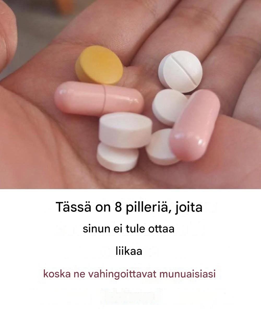 Kahdeksan pilleriä, joita sinun ei pitäisi ottaa, koska ne vahingoittavat munuaisiasi