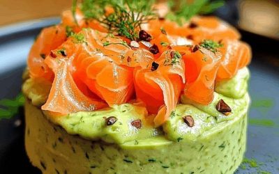 Lohitartar kermaisella avokadolla: tuore ja herkullinen resepti  Katso lisää ohjeita ensimmäisestä kommentista 👇😍👇