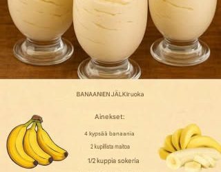 Kermainen banaanijälkiruoka  Katso lisää ohjeita ensimmäisestä kommentista 👇😍👇