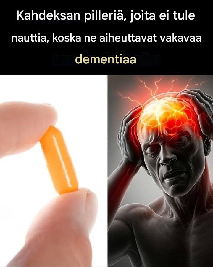 Hälytys: 8 lääketyyppiä, jotka liittyvät lisääntyneeseen dementian riskiin