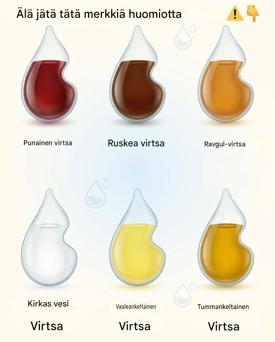 Mitä virtsasi väri kertoo terveydestäsi? Koko resepti 👇👇