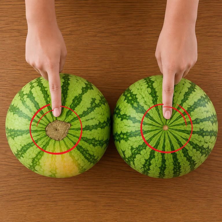 TARKISTA TÄMÄ PAIKKA: Näin valitset aina makean, mehukkaan ja täydellisen kypsän vesimelonin!  Katso lisää ohjeita ensimmäisestä kommentista 👇😍👇