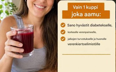 Yksi lasillinen joka aamu: jätä hyvästit diabetekselle, korkealle verenpaineelle, turvonneille jaloille ja huonolle verenkierrolle.