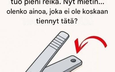 Miksi kynsileikkurissasi on tuo pieni pyöreä reikä ja miksi sillä on edelleen merkitystä tänäkin päivänä