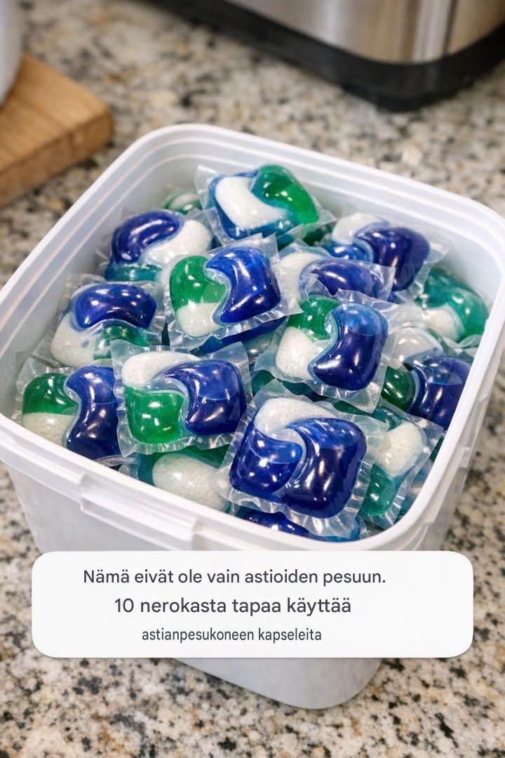 Nämä eivät ole vain astioiden pesuun. 10 nerokasta tapaa käyttää astianpesukoneen kapseleita.  Koko artikkeli 👇 💬