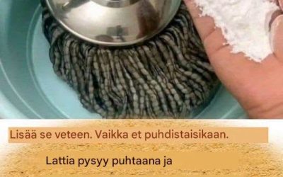 Lisää tämä veteen. Vaikka et siivoaisi lattiaa viikkoon, se pysyy puhtaana ja pölyttömänä.  Katso lisää ohjeita ensimmäisestä kommentista 👇😍👇